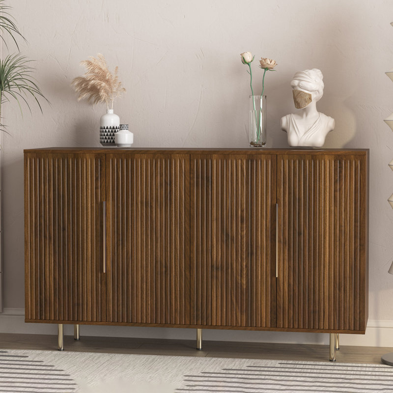 Crédence pour classeur en bois 56,7 "à 4 portes, Brun