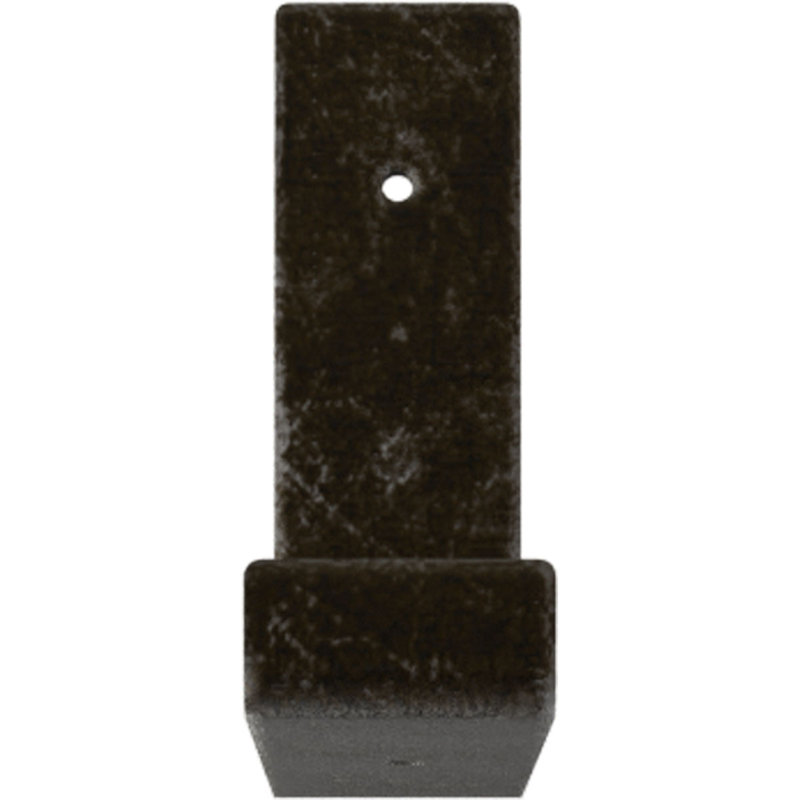 Support de tablette en acier, H 5 po x l 2 po x P 10 po, Argenté antique chaleureux