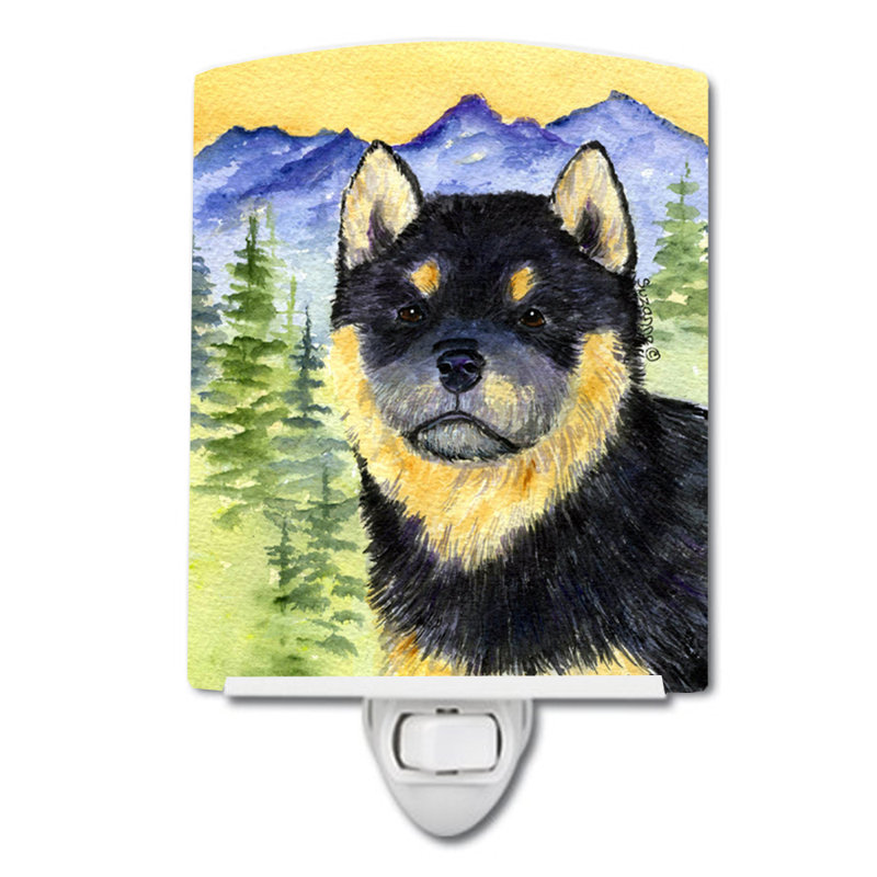 Éclairage de nuit en céramique shiba shiba