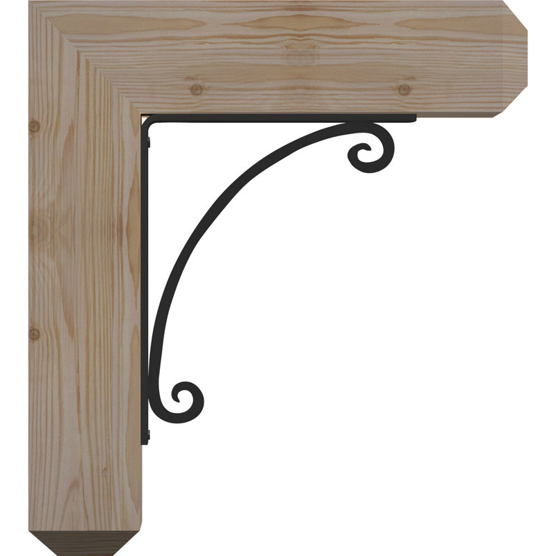 Support à fer simple 8 po Legacy, H 19 po x P 16 po, Sapin de Douglas de l 3 1/2 po x T 2 po (lisse)