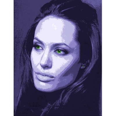 «Poker Face - Angelina» par Larry Laslo, impression sur toile tendue