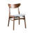 Mid-century Modern 2pc Side Chairs - Walnut & Light Gray