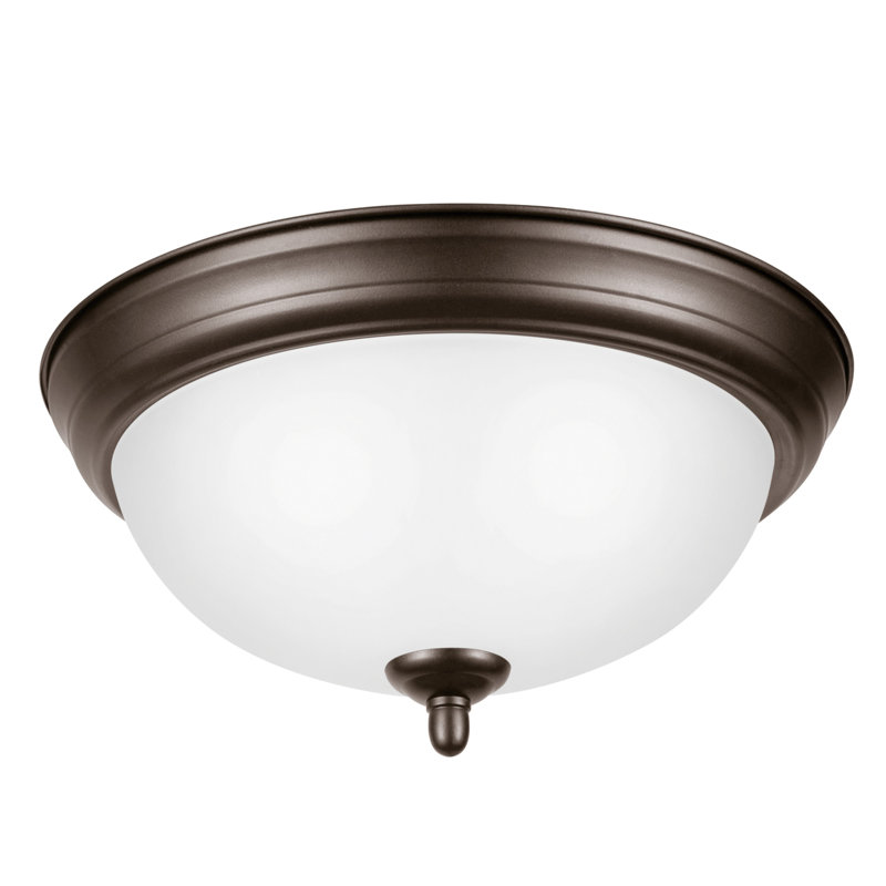 Marguret Glass Flush Mount, Brushed Bronze