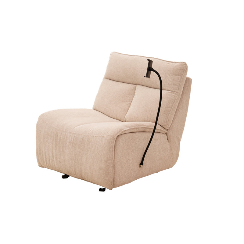 Fauteuil inclinable standard en velours de 31,89 po de largeur, Beige
