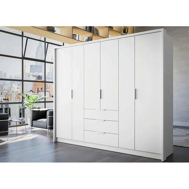 Manufactured Wood Wardrobe, White