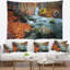 Tapisserie en polyester avec feuilles et accessoires suspendus inclus-28500283