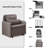 87''W 3-In-1 Convertible Sleeper Chair Bed, 3-Section Extra Length Adjustable Backrest  With 2 Cushions & Storage Bag-1712303262
