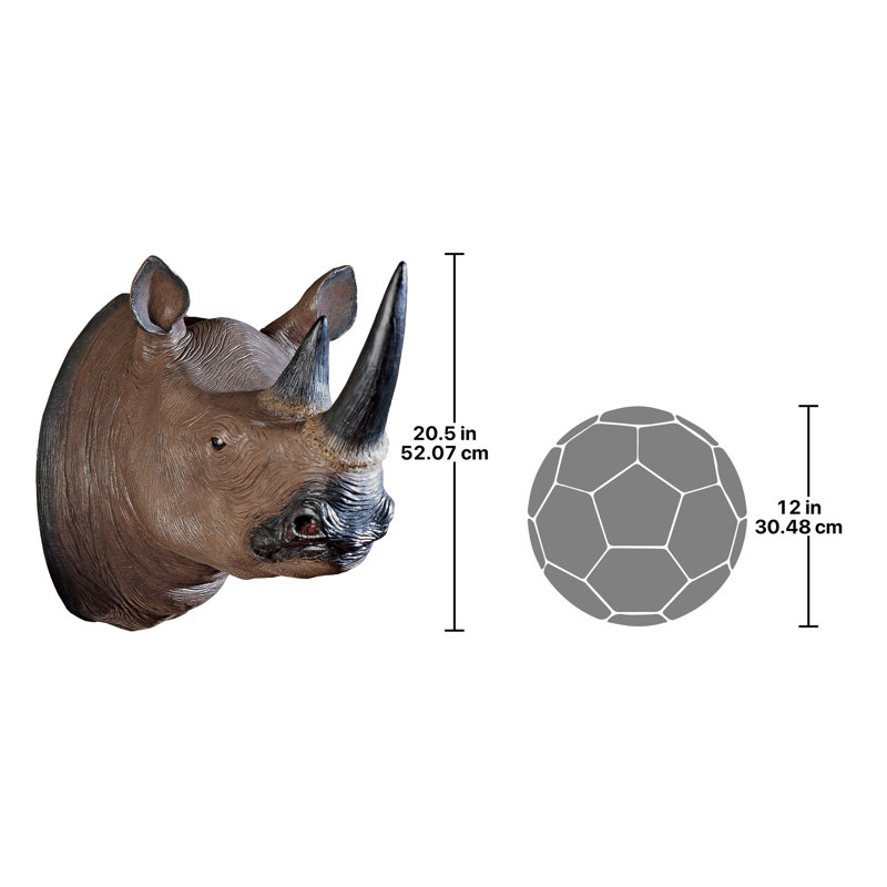 Black Rhinoceros Trophy Wall Sculpture
