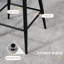 HOMCOM Bar Stools Set of 2 Modern Boucle Shell Barstools Steel Base Cream