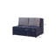 Causeuse convertible rembourrée avec rangement, bleu marine