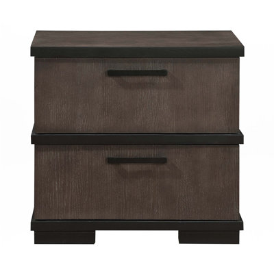 2-Drawers Nightstand 1Pc