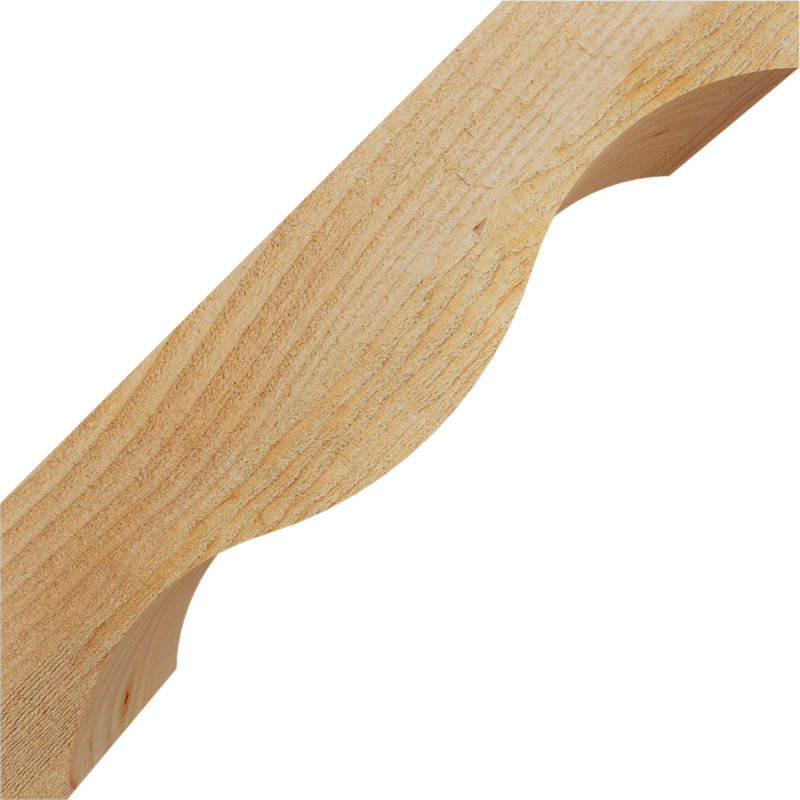Attelle de genou Funston, Sapin de Douglas, Brute, H 14 po x l 6 po x P 14 po