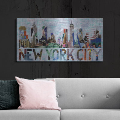 «New York» par Artpoptart, art mural en métal