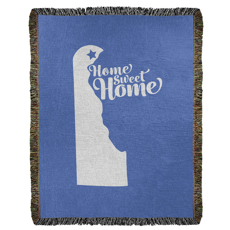 Jeté en coton tissé wilmington doux, l 60 po x L 80 po, Bleu