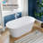 59.8" X 28.7" Freestanding Soaking Acrylic Bathtub