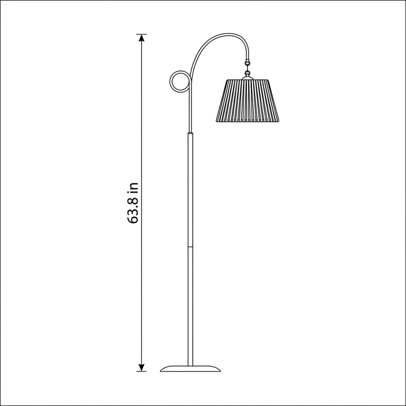 Kai Arched Bamboo-Style Floor Lamp