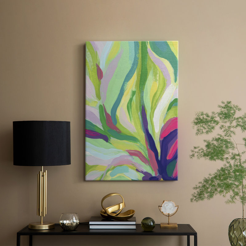 Bright Tropical Abstraction II - galerie sur mesure, H 27 po x l 18 po