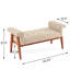 Élégant beige, design, pin et contreplaqué, repose-pieds pour une structure classique de jour tranquille, idéal comme siège supplémentaire dans la chambre à coucher