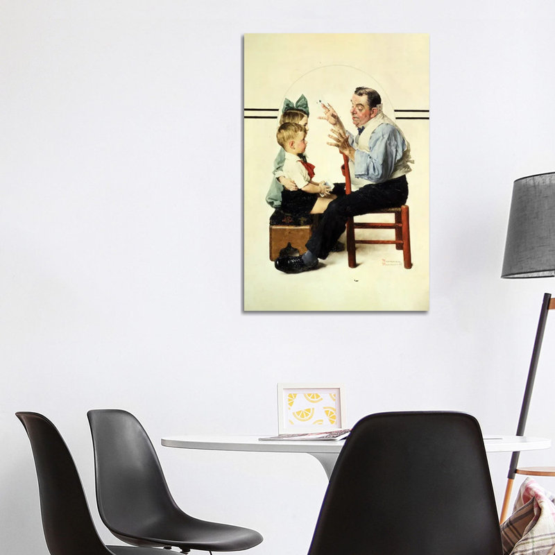 Magician With Two Children by Norman Rockwell - Gallery-Wrapped Canvas Giclée on Canvas, Does Not Apply