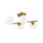 Modern 4-Light Frosted Glass Globe Semi-Flush Mount Ceiling Light