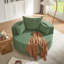 Fauteuil pivotant à 360 degrés Siège profond et spacieux. Revêtement en chenille. Coussins amovibles. Pour le salon, la chambre à coucher, la chaise d'appoint 360 de bureau. Tissu, décoration-904809091