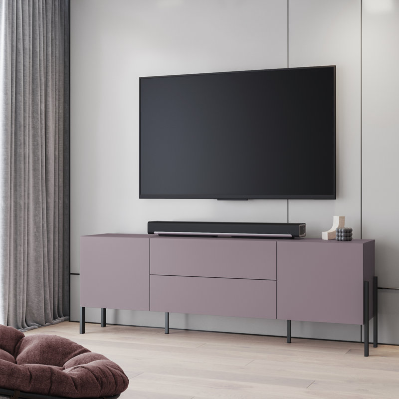 Cicely Unfinished TV Stand for TVs up to 85", Grey