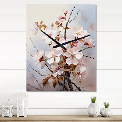 Horloge murale florale