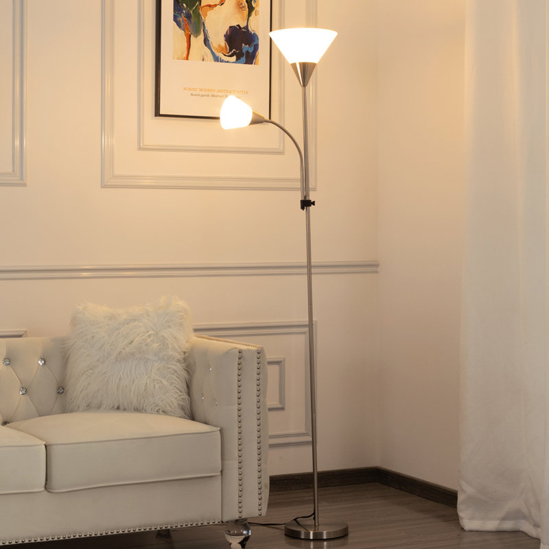 71.3” Tochiere Floor Lamp, Light Gray