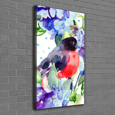 Birds And Flowers - Wrapped Canvas Print