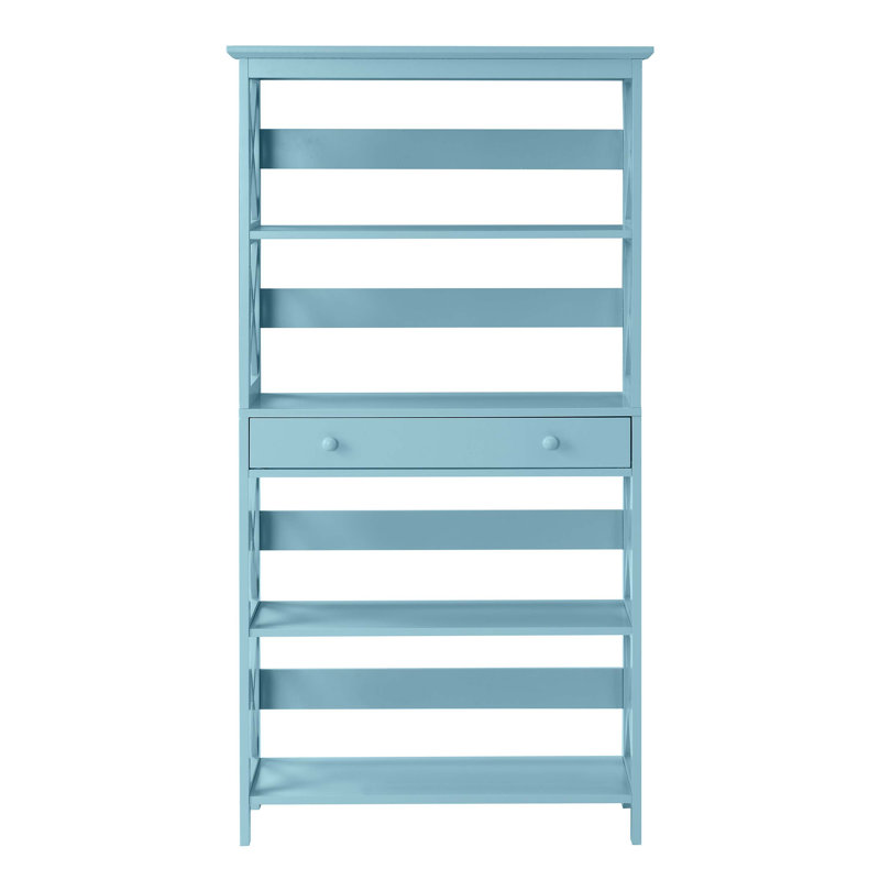 Oakden Etagere Storage Bookcase with Drawer, Sea Foam