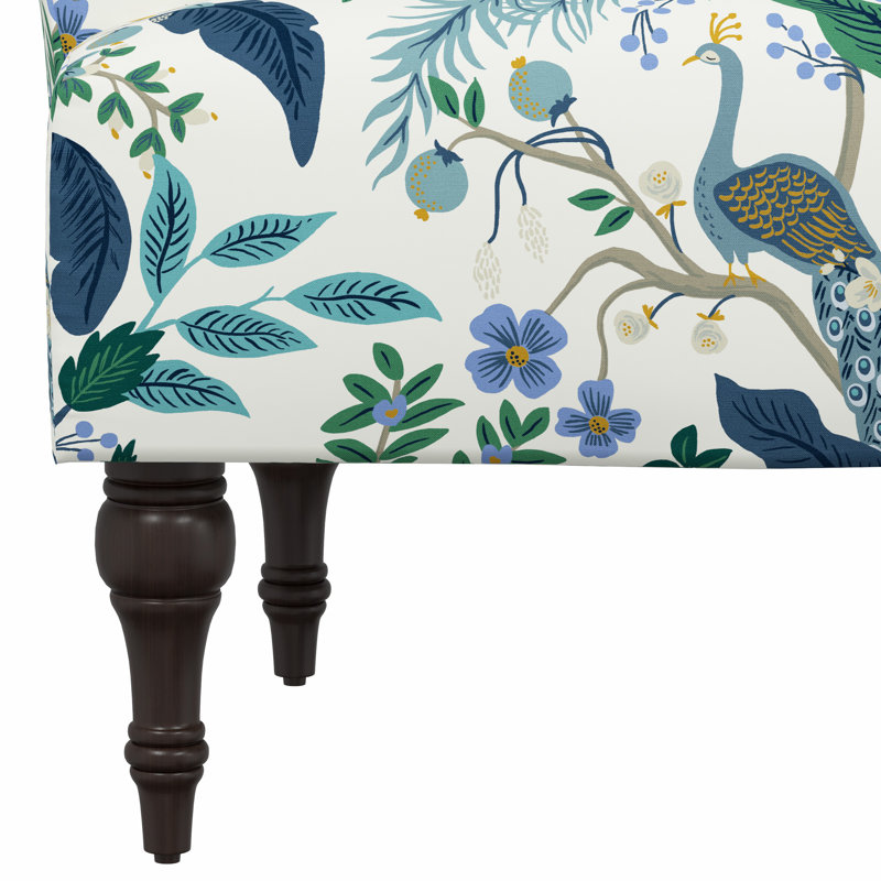 Josephine Chair, Rpc Peacock Blue & White Linen