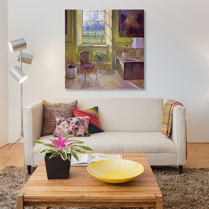 «Spring Light and the Tangerine Trees», reproduction sur toile, H 12 po x l 12 po x P 1,5 po, Toile tendue, Pas de tapis