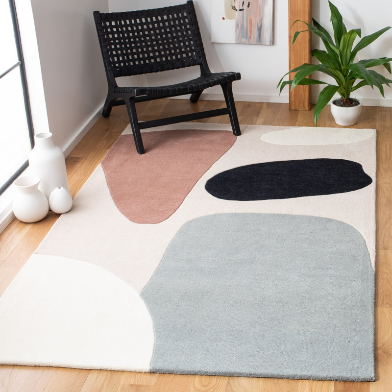Tapis en laine touffeté à la main Heideman, Rectangle 4 pi x 6 pi
