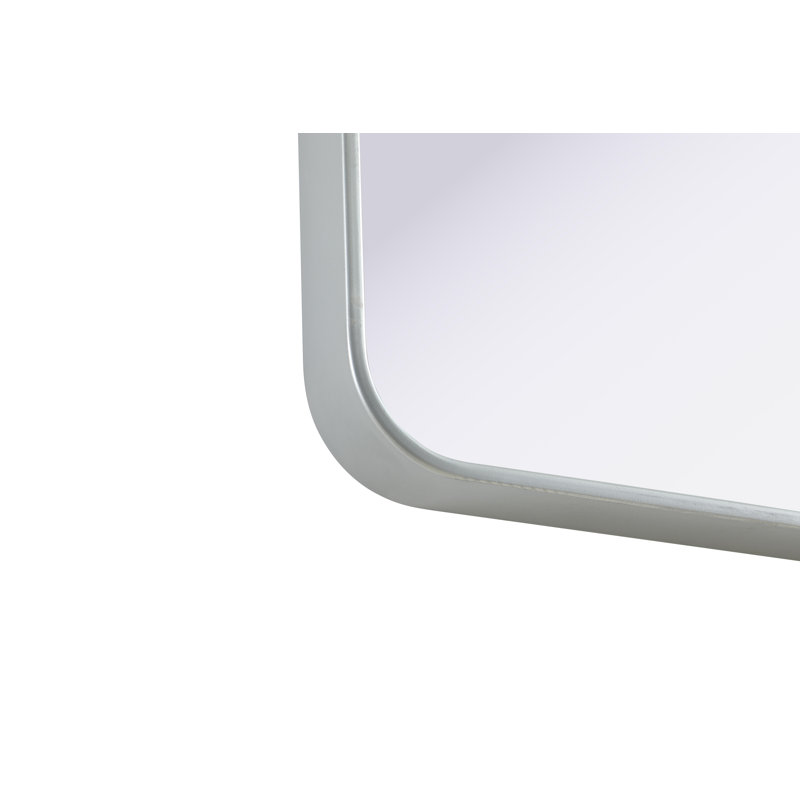 Erath Contour Metal Mirror, Silver, 40" x 24"