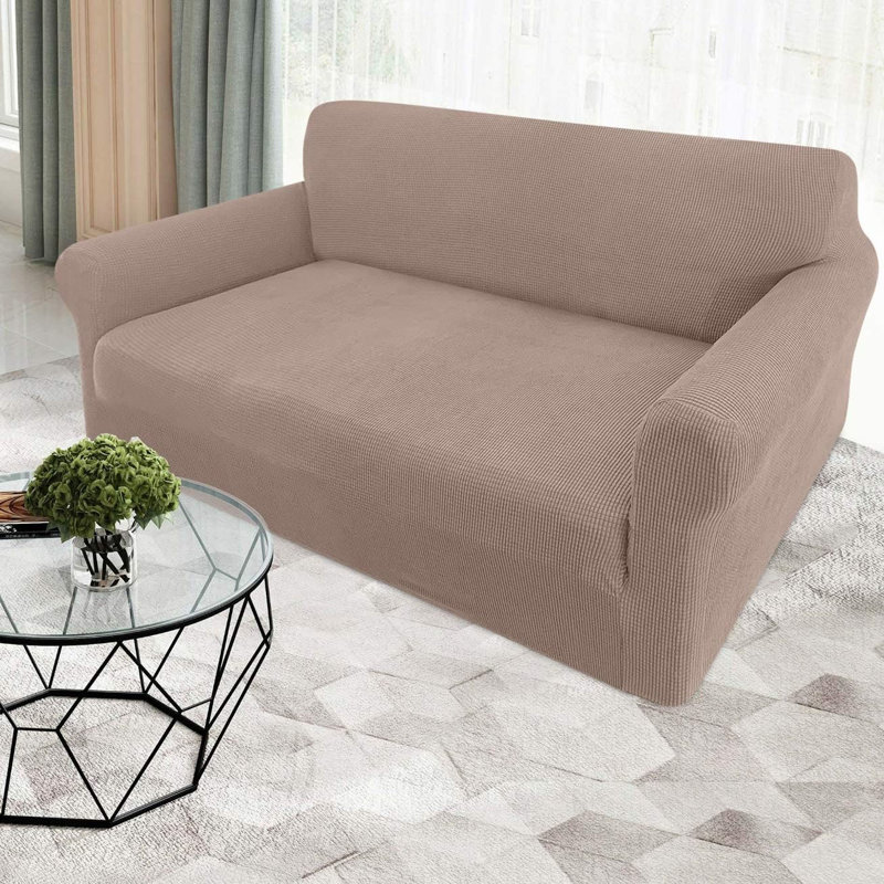 Polyester Box Cushion Sofa Slipcover