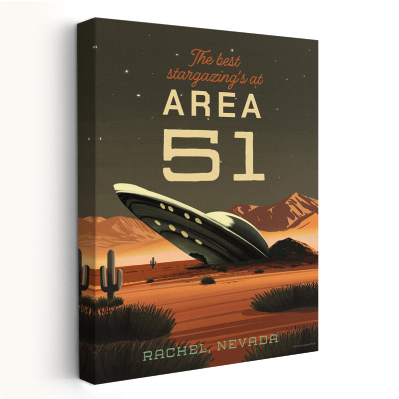 Cryptid Turquoise II - Aliens Area 51, art du désert brun, H 24 po x l 16 po