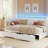 Industrial Corner Daybed With LED Lights & Storage Drawer - 900Lb Capacity-1107158405-1075641079