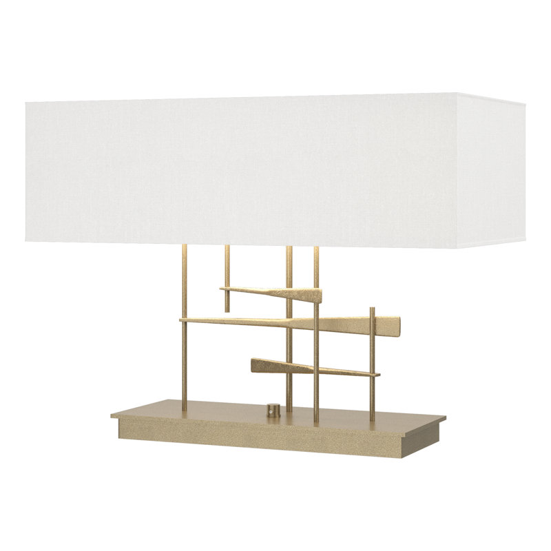 Cavaletti 15.3" Table Lamp, Natural Anna, Soft Gold