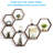 Hexagon Floating Shelves Set Of 6 Farmhouse Honeycomb Wall Storage Shelf Wood Display Hexagonal Shelves Wall Mounted Hanging Rustic Shelf Racks For Bedroom Living Room Hallway Office Decor, Brown