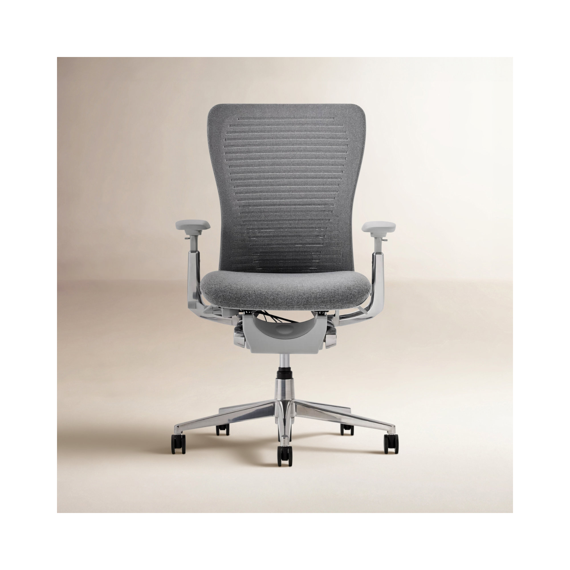 Haworth Zody Digital Knit Office Chair - Standard Posture with Lumbar Support, Iron