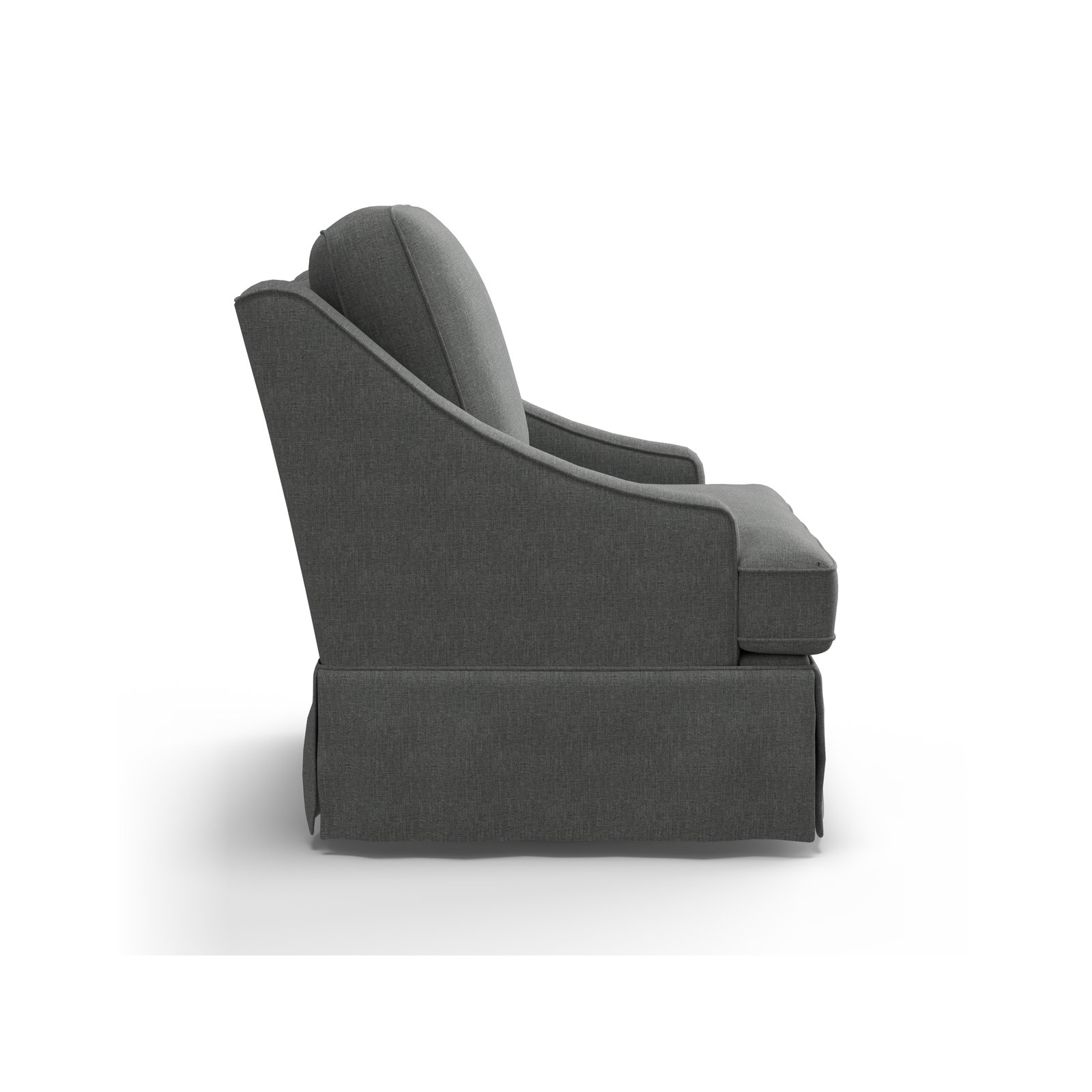 Allerton Upholstered Swivel Glider, Charcoal Grey Performance