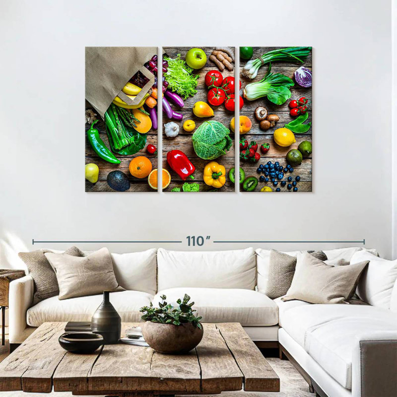 Yarlin Fruits And Vegetable Goods, 48" H x 74" W