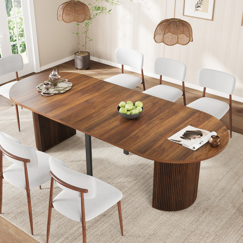 Table de salle à manger extensible, Noyer