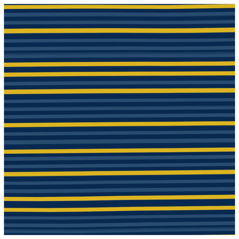 Couvre-lit matelassé à rayures bleu marine et jaune, Queen