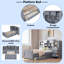 Lit plateforme en bois avec tiroirs et compartiments de rangement-1061957817