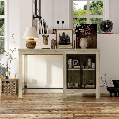 Rustic Cabinet With 2 Metal Door