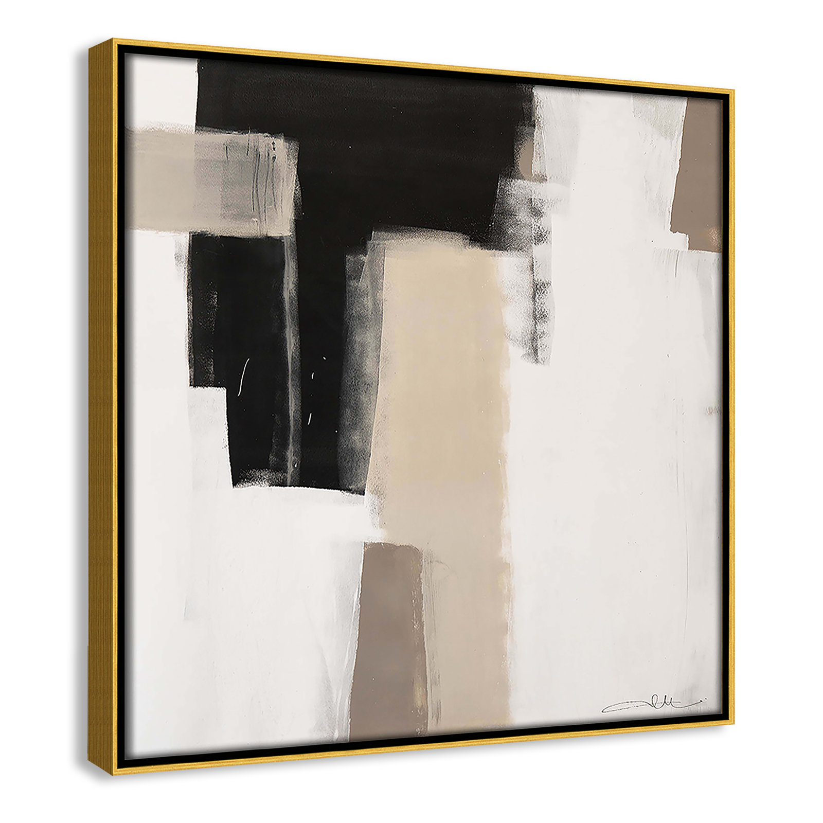 Earth Scapes I Print, Gold Floater Framed, 13.5" H x 13.5" W x 2" D