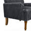 Modern Accent Chair with Solid Wood Legs-1587885877