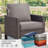 Allo 24"X24"X6" Thick Cushions & Pillows Set - Deep Seat Indoor/Outdoor Water & Fade Resistant-778723598-779767195