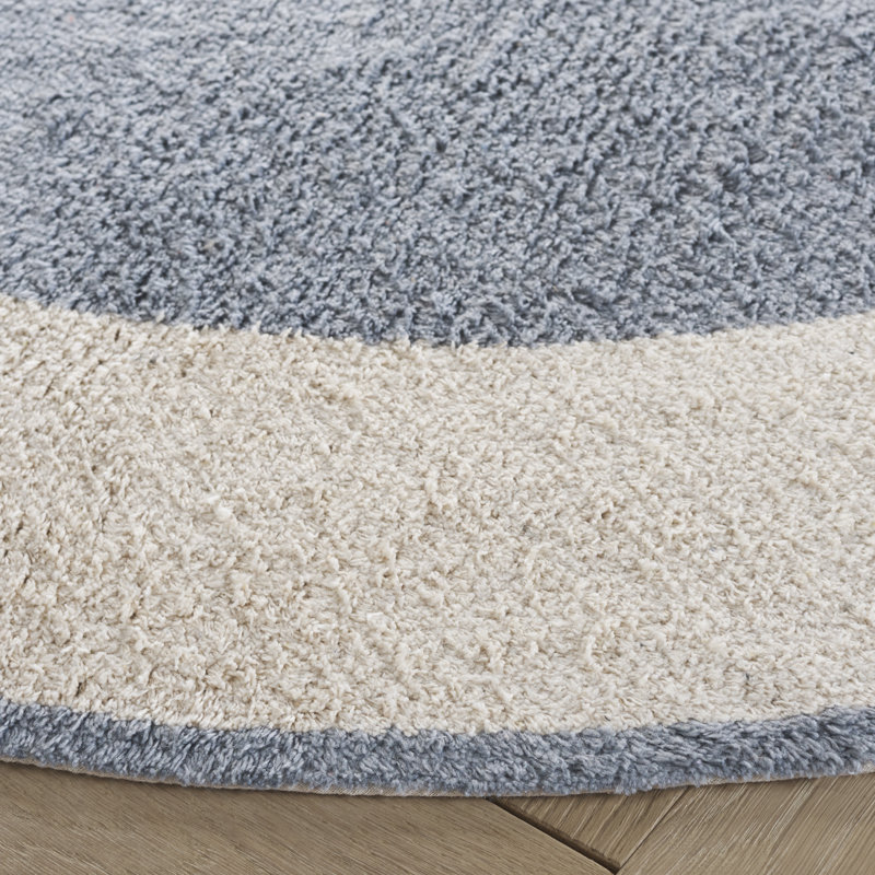 Tapis ivoire / bleu Easy Care 220, Rond 4 pi